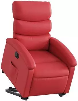 vidaXL Relaxsessel mit Aufstehhilfe, elektrisch, rot, Kunstleder (3204059)