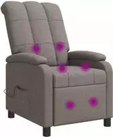 vidaXL Massage Relaxsessel Taupe Stoff