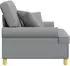 vidaXL XL-Sessel mit Kissen, hellgrau, Stoff