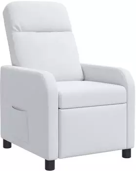 vidaXL Liegesessel wei&szlig;, Stoff, Metallrahmen (42034930)