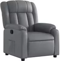 vidaXL Relaxsessel Grau Kunstleder