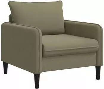 vidaXL XL-Sessel khaki, Samt