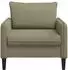 vidaXL XL-Sessel khaki, Samt