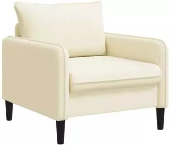 vidaXL XL-Sessel, Samt, creme