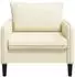 vidaXL XL-Sessel, Samt, creme