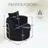 OKWISH Drehsessel 360° Cord schwarz mit gepolsterten Armlehnen und Stauraum