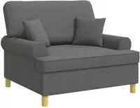 vidaXL XXL-Sessel mit Kissen Dunkelgrau Stoff