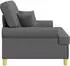 vidaXL Sessel mit Kissen, Stoff, dunkelgrau