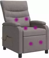 vidaXL Massage Relaxsessel Taupe Stoff