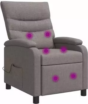 vidaXL Massage-Relaxsessel, taupe, Stoff