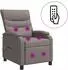vidaXL Massage-Relaxsessel, taupe, Stoff