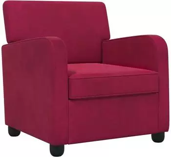 vidaXL Sessel weinrot Samt