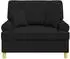 vidaXL Sessel mit Kissen, Stoff, schwarz