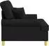 vidaXL Sessel mit Kissen, Stoff, schwarz
