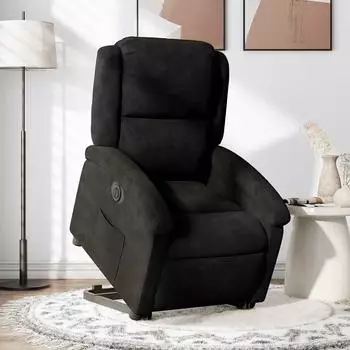 vidaXL Relaxsessel mit Aufstehhilfe, elektrisch, Samt, schwarz (3204328)
