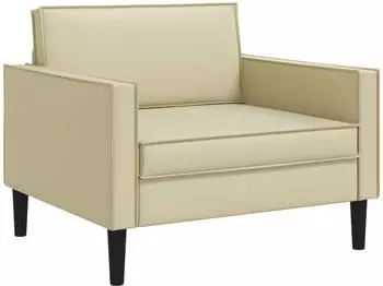 vidaXL XL-Sessel, Kunstleder, creme