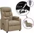 vidaXL Elektrischer Relaxsessel Stoff taupe (3098823)