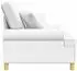 vidaXL XL-Sessel mit Kissen, weiß, Stoff (42043493)
