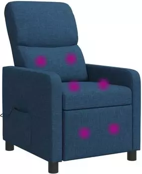 vidaXL Massage-Relaxsessel blau, Polyester (42034837)