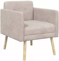 vidaXL Akzentstuhl Beige Chenille-Stoff