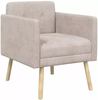 vidaXL Akzentstuhl beige Chenille-Stoff (42044818)