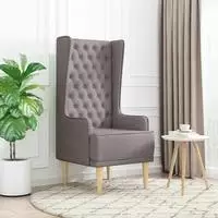 vidaXL Hochlehner Taupe Stoff