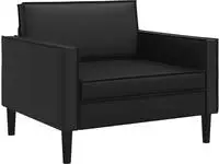 vidaXL XL-Sessel Schwarz Kunstleder