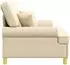 vidaXL Sessel mit Kissen, creme, Stoff