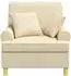vidaXL XL-Sessel mit Kissen, Stoff, creme