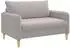 vidaXL XXL-Sessel hellgrau, Bouclé