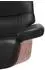 MCA Furniture MANILA Relaxsessel mit Hocker, schwarz, Walnuss Dekor, Leder