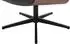 MCA Furniture MANILA Relaxsessel mit Hocker, schwarz, Walnuss Dekor, Leder