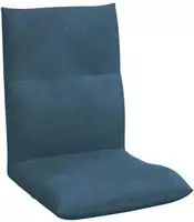 vidaXL Verstellbarer Fu&szlig;sessel Blau Samt