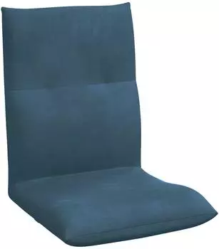 vidaXL Bodenstuhl verstellbar, Samt, blau (42028181)