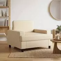 vidaXL Sessel Creme Stoff