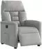 vidaXL Relaxsessel elektrisch, hellgrau, Mikrofasergewebe (3303074)