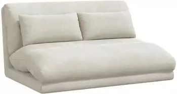 vidaXL Verstellbarer Bodensessel, Creme, Samt