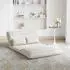vidaXL Verstellbarer Bodensessel, Creme, Samt