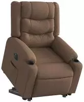 vidaXL Relaxsessel mit Aufstehhilfe Elektrisch Braun Stoff