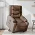 vidaXL Relaxsessel mit Aufstehhilfe, elektrisch, braun, Stoff (3310276)