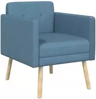 vidaXL Akzentstuhl Blau Cordstoff