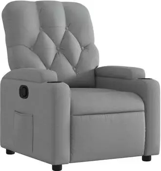 vidaXL Relaxsessel hellgrau Stoff (372479)
