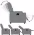 vidaXL Relaxsessel hellgrau Stoff (372479)