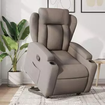 vidaXL Relaxsessel mit Aufstehhilfe, taupe, Stoff (3204490)