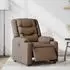 vidaXL Elektrisch verstellbarer Relaxsessel, Stoff, braun (3310248)