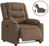 vidaXL Elektrisch verstellbarer Relaxsessel, Stoff, braun (3310248)