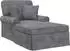 vidaXL ARES Chaiselongue mit Rock, dunkelgrau, 157x91x91cm