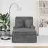 vidaXL ARES Chaiselongue mit Rock, dunkelgrau, 157x91x91cm
