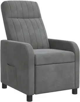 vidaXL Liegesessel dunkelgrau, Samt (42035110)