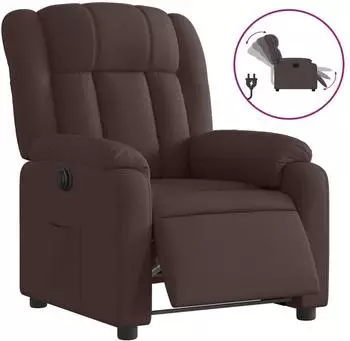 vidaXL Pauline elektrischer Relaxsessel, Stoff, dunkelbraun (3205297)
